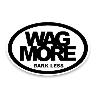Magnet Me Up: Wag More Bark Less Oval Magnet Decal - 4x6 Inches, Heavy-Duty Automotive Magnet for Car, Truck, SUV - Pet Lovers' Accessories, Express Your Love for Dogs with This Unique Car Magnet