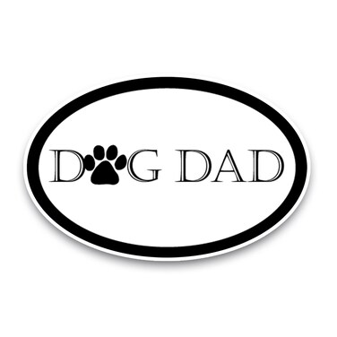 Magnet Me Up Dog Dad Oval Magnet Decal, 4x6 Inches, Heavy Duty Automotive Magnet for Car Truck SUV