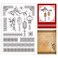 PH PandaHall Chinese Patterns Clear Stamps for Card Making, Lantern Rubber Stamps Transparent Winder Border Paper Craft Stamps for DIY Scrapbooking Stamps Spring Festival Decoration Paper Photo Card