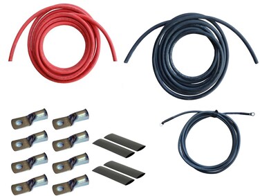 WindyNation 6 Gauge AWG (20 Feet Black + 20 Feet Red) Power Inverter Battery Cable Wire Kit for DC to AC Inverters RV, Car, Solar, Marine, Off-Grid
