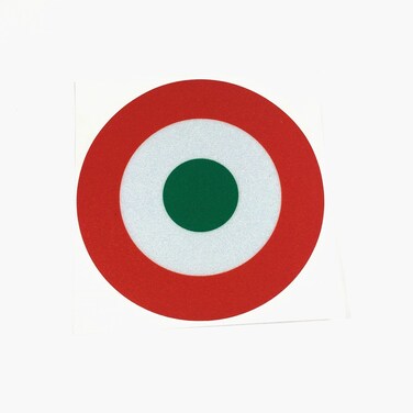 DXYMOO National Flag Italy Motorcycle Helmet Car Sticker Decal Auto Exterior Accessories for Vespa MODS (100mmx100mm, red)