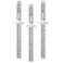 6 Inch 15 cm Pocket Ruler Flexible Precision Stainless Steel Ruler with Detachable Clips Stainless Steel Pocket Clip Scale Gauge Ruler Metric British System (3 Pieces)
