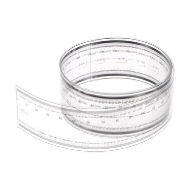 HARFINGTON Film Flexible Ruler 100cm 0.1mm Scale with R Angle &amp; Width Lines PET Plastic Folding Straight Ruler Calibration Soft Ruler Measuring Tool for Factory, Transparent