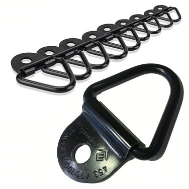 Heavy Duty Truck Bed Tie Down Anchors Rings Trailers Hook Cargo Bolt on V Ring Pickups Rail Accessories (10 Pack)