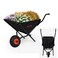 Collapsible Wheelbarrow, Foldable Yard Cart Easy Loading and Dumping Garden Cart Thickened Oxford Cloth Lawn Cart for Nutrient Soil,Grass, Leaf, Garden Supplies