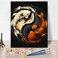 TUMOVO Paint by Numbers for Adults Beginner, Yin Yang Symbol with Koi Fish Paint by Numbers Kid Paint by Number Kits DIY Acrylic Painting Kits Paint by Numbers for Kids Beginner, 16 x20 Inch
