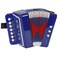 AIMEIS Kids Accordion 10 keys Button Accordian Musical Instrument Mini Accordion for Beginners (Blue)