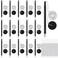 Security Pen Set with Bead Chain and Pen Holder, Desktop Pens with Chains, Blank Ink Refills for Office Bank Supplies, Black (64 Pieces)