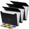 3Pcs Expanding File Folder, 13 Pockets Accordion File Holder Organizer, A4 Letter Size Paper Document Receipt Organizer Accordian Filing Folder