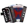 LIEKE Button Accordion 10 keys Kids Toy Accordion,Musical Instrument,Mini Accordian for child children Beginners (White)
