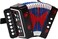 AIMEIS Kids Accordion 10 keys Button Accordian Musical Instrument Mini Accordion for Beginners (Black)