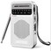 Portable Radio AM FM, Goodes Transistor Radio with Loud Speaker, Headphone Jack, 2AA Battery Operated Radio for Long Range Reception, Pocket Radio for Indoor, Outdoor and Emergency Use - Silver
