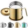 Berglander Gold Bacon Grease Container With Strainer 47oz/1.4L, Titanium Golden Plating Stainless Steel Oil Storage Container with Fine Mesh Strainer Dust-proof for Storing Frying Oil and Cooking Fat