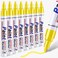 Yellow Paint Pen Permanent Paint Markers - 8 Oil Based Paint Pens, Medium Tip, Quick Drying and Waterproof Marker Pens for Metal, Rock Painting, Wood, Fabric, Plastic, Canvas, Mugs Yellow Markers Pen