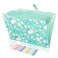 SKYDUE Expanding File Folder with 6 Pockets, Floral Accordion File Organizer for Important Document Expandable Receipt Paper Holder School Office Supplies Green