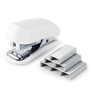 Deli Stapler, 20-50 Sheets Capacity with Staples and Staple Remover Set, Desk Stapler Office Staplers (White, 20 Sheet)