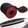 USTOPF1T Car Rear Bumper Protector, 35.1 inch x 2.75 inch Car Rear Bumper Guard, Automotive Universal Rubber Scratch Resistant Trunk Door Sill Guard, Trunk Exterior Accessories (Black-red)