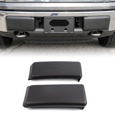 CROSSDESIGN Front Bumper Guards Pads Insert Pair Compatible with Ford 2009-2014 F-150 F150 Insert Caps RH &amp; LH Right and Left Black