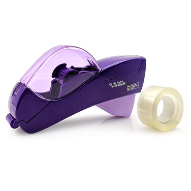 MFBJXC Automatic Tape Dispenser for Wrapping Gifts, Handheld Packaging Tape Dispenser Gun with Cutter, Dispensers for Adhesive Tapes-Purple