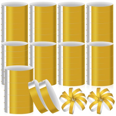 600 Pack Paper Wristbands for Events Waterproof Black Wrist Bands Easy to Write Wrist Bands for Events, IKAYAS Black Paper Wristbands for Party Concert Entrance Admission