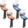 Jetec 4 Pcs 3 Inch Tape Gun Packing Tape Dispenser Gun with Blade Red and Blue for Packing Boxes Heavy Duty Lightweight Tape Sealing Cutter for Gift Wrapping Paper Cutter