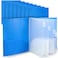 Colarr 8 Pcs 10 Pocket Folders Sturdy Plastic Multi Pockets Folder Letter Size Paper Document Project Organizer for School Office Business Meeting (Blue)