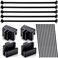 Epakh 36 Pcs Hanging File Rail and Clip Set Include 12 Hanging File Rails 24 Hanging File Rail Clip File Rails Hook Hanging Folder Clips File Cabinet Rails File Cabinet Clips for Office (Plastic)
