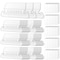 Hanging File Folder Tabs, 100 Sets File Folder Labels 2&quot; Plastic Tabs and Inserts for Hanging File Folders