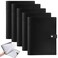 Cesil 5 Packs 10-Pocket File Folder, Letter A4 Paper Project Organizer Folders with Snap Button, Plastic Document Organizer for School Office Home