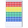 2100 Pack - 0.4" Colored Dot Stickers, Small Round Circle Labels - 5 Colors