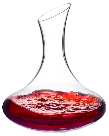 Wlasss Wine Decanter, 1100ml /37.2oz Red Wine Decanter, Hand Blown Lead-Free Crystal Wine Carafe, Small Decanter for White and Red Wine, Elegant Design Easy Pour, Wine Gifts and Wine Accessories