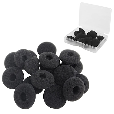 EKIND 24 PCS Sponge Soft Earbuds Cover Pads Replacement for Earphone MP3 MP4 Stereo Headsets Protective Accessories Cap (Black)