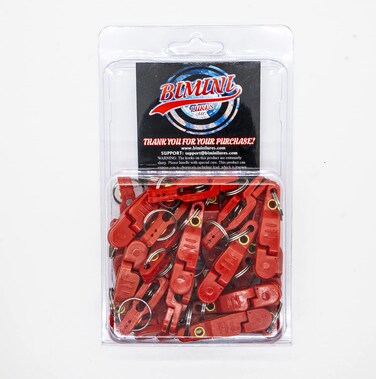 Bimini Lures Pro Snap Weights for trolling - Red Clip (Red- 25 Clips per Pack)