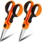 Honoson 2 Pcs Fishing Line Scissors Braided Line Cutters Heavy Duty 3Cr13 Non Slip Serrated Edge Scissors Saltwater Freshwater Braid Scissors Multi Function Line Cutter for Trimming (Blue Black)