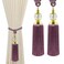 Curtain Tassel Tiebacks Crystal Ball Curtain Tassels Tie Backs for Holders Drapes, Curtain Holder Tassels Curtain Pull Ties Decorative Purple Curtain Holdbacks Sheer Curtains 2 Pack