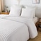 WDCOZY White Queen Size Quilt Bedding Sets with Pillow Shams, Lightweight Soft Bedspread Coverlet, Quilted Blanket Thin Comforter Bed Cover, All Season Summer Spring, 3 Pieces, 90x90 inches