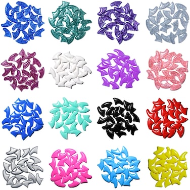WQGVY 15 Colors / 150 pcs Cat Nail Caps   Cat Claw Covers with Adhesives and Applicators (M)