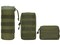 NuCamper 3 Pack Molle Pouch-Water Bottle Pouch Holder Tactical Molle Admin Pouches Compact Tactical Waist Bags Small EDC Utility Bag Pack (Combo A:Green)