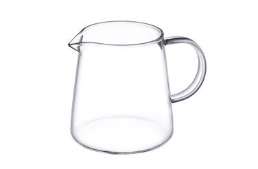 JIEJE Small Glass Pitcher, 8.5 Ounces, Glass Tea Pitcher, Glass Milk Pitcher, Glass Creamer Pitcher, Mini Glass Pitcher (1 Pack)