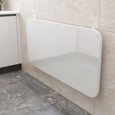 NURDENX Wall Mounted Folding Table, 31.49 inch Folding Table with Adjustable Steel Frame, Folding Wall Table for Small Spaces, Foldable for Storage. (ZDZ8040)