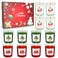 Set of 12 Christmas Themed Scented Votive Candles in Glass, Small Red Apple&amp;Cinnamon, Green Cedar and White Vanilla&amp;Cake Candles with Snowman, Santa Claus and Pine for Holiday Home Decor, &lrm;2"W x 2.4"H