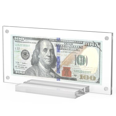 Dollar Bill Frame, 2pcs Dollar Bill Currency Display Holder Money Frame for Collectors Ticket Protector