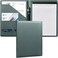 Mymazn Padfolio Portfolio Folder, Faux Leather Interview Resume Folder with Document Organizer &amp; Business Card Holder, Letter-Sized Notepad Legal Pad Holder for Men Women (Grey Green)