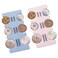 Generic 2 Pcs Japanese Yen Coin Holder Hard Case Organizer and Storage for Coins Rectangle JPY Coin Organiser and Dispenser, Plastic Coin Sorter Wallet with 6 Slots (Pink, Sky blue), Pinane-Holder-97