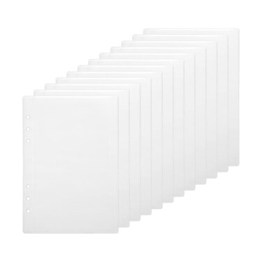 12 Pack A5 Size Sheet Protectors 5.3 x 8 Inch Plastic Sleeves Page Protectors Top Loading Paper Protector for 6 Ring Binders, Acid-Free, Archival Safe for Documents and Photos