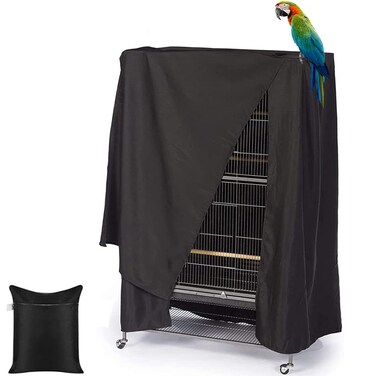 Skyour Bird Parrot Cage Cover Waterproof Sun Square Rolling Stand Birds Parrots Cages Covers Good Night Parrot Birdcage Protector Covers (41x27x48in)