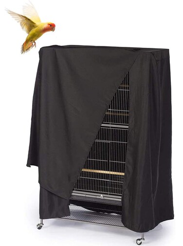 UCARE Bird Parrot Cage Cover Waterproof Extra Large Good Night Parrot Birdcage Covers for Parakeets Budgies Macaw Square Cages (M: 35x25x47in/ 89x64x120cm)