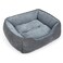 MIXJOY Dog Bed for Large Medium Small Dogs, Rectangle Washable Sleeping Puppy Bed, Orthopedic Pet Sofa Bed, Soft Calming Cat Beds for Indoor Cats, Anti-Slip Bottom with Multiple Size (30'', Grey)