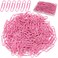 Elisel Paper Clips, 200pcs Medium Size (1.3 inch) Colored Paper Clip,Durable and Rustproof Coated Paper Clips, Great for Office, School and Personal Use (Pink)