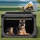 Outtsp 36 Inch Portable Travel Dog Crate, 3 Door Collapsible Soft Pet Kennel with Durable Mesh Windows for Medium Dogs, Foldable Dog Cage with Storage Pocket for Outdoor (Dark Grey)